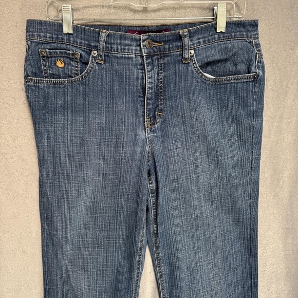 Gloria Vanderbilt Jeans Womens 10 Short Blue Denim Stretch Straight Leg Mid Rise - Picture 3 of 15
